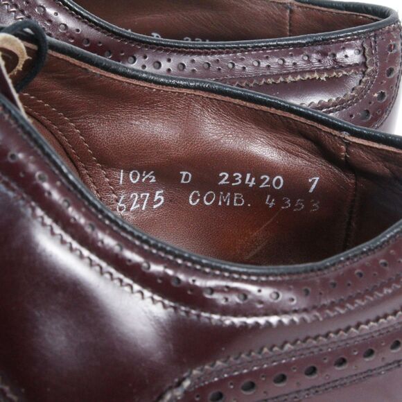 Allen Edmonds McAllister Men\'s Burgundy Wingtip Oxford Dress Shoes Size 10.5 main image 6
